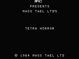 Tetra Horror Title Screen